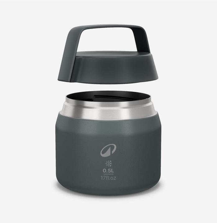 Produktbild Quechua Lebensmitteldose 0,5 l Isolierdose Edelstahl Camping Wandern - 900 schwarz