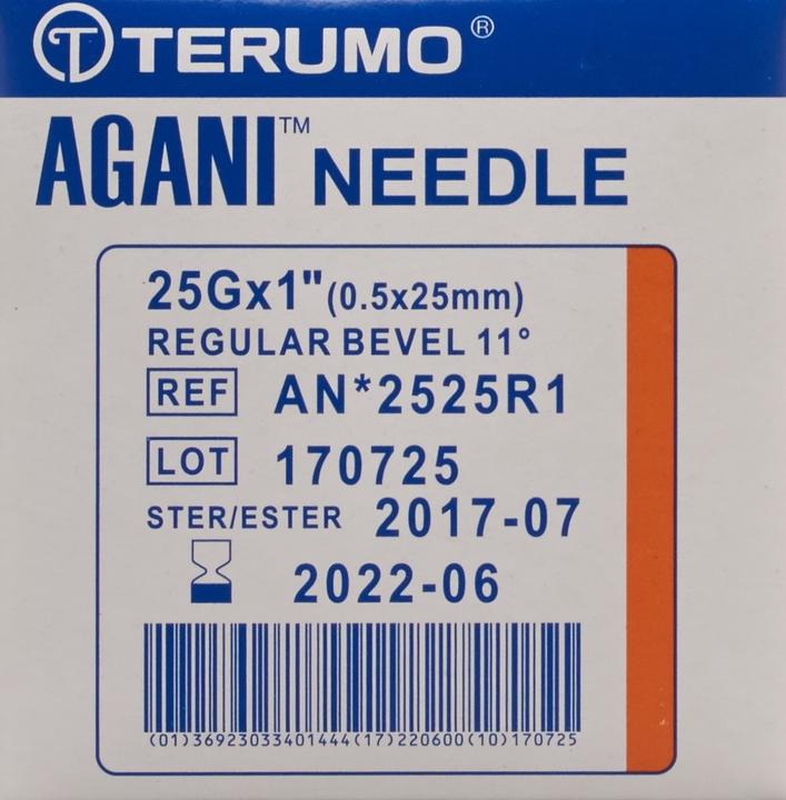 Produktbild Terumo Agani Einmalkanüle 25G 0.5x25mm orange (100 Stk)