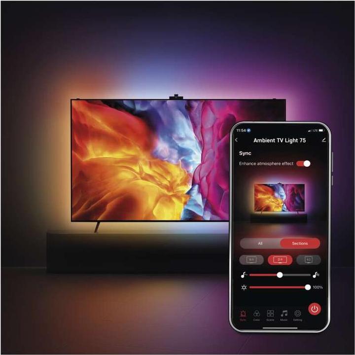 Productafbeelding Emos GoSmart Ambient LED RGB Beleuchtung für TV 75“ (189 cm) (660 lm)
