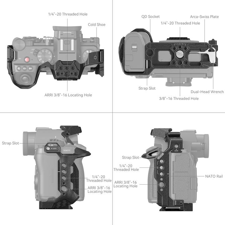 Actual product image SmallRig 4023 Black Mamba Cage for Panasonic LUMIX S5 II (Novelty) (Cage)