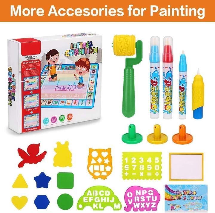 Actual product image Activity Board Water Doodle Mat Aqua Magic Doodle Painting Mat 100 * 78cm XL Aqua Drawing Painting Mat (100 x 78 cm)