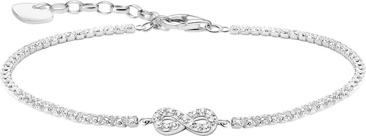Produktbild Thomas Sabo Tennisarmband Infinity mit weissen Steinen Silber (19 cm, Recyceltes 925 Silber)