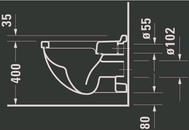 Produktbild Duravit Wand-WC STARCK 3 tief, 360x540mm weiss WG