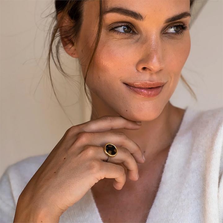 Image du produit Ti Sento Milano Bague écaille bicolore dorée à l'or jaune 12208TU (54, Argent 925)