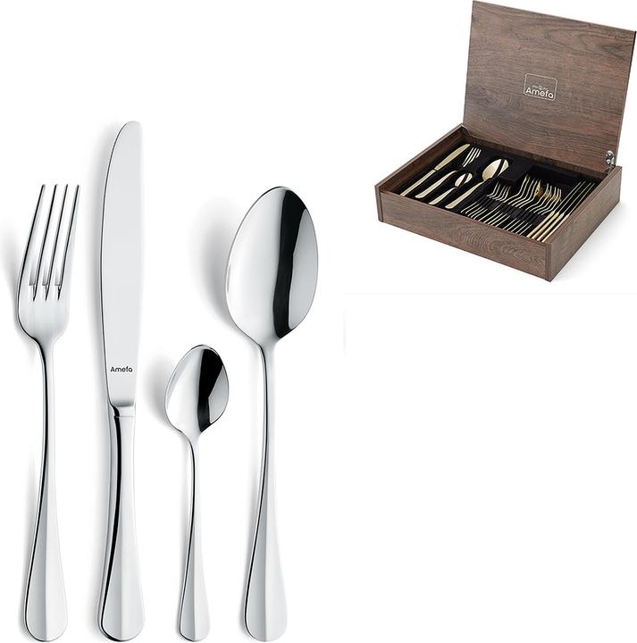 Produktbild Amefa Besteck Set 24 tlg. Baguette Luxus Holzbox (24 Stück, Besteck Set)