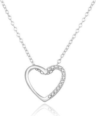 Actual product image Beneto Romantic silver necklace with zircons AGS1109 / 47L (chain. pendant) (L)