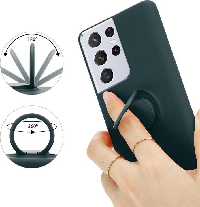 Actual product image Cadorabo TPU Liquid Ring Silicone Case Cover (Samsung Galaxy S21 Ultra)