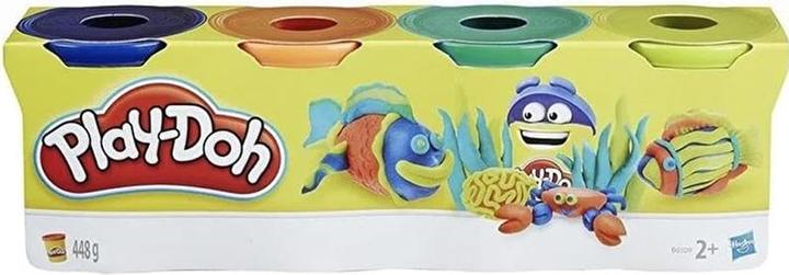 Actual product image Play-Doh Plasticine 4-pack blue, orange, yellow, green