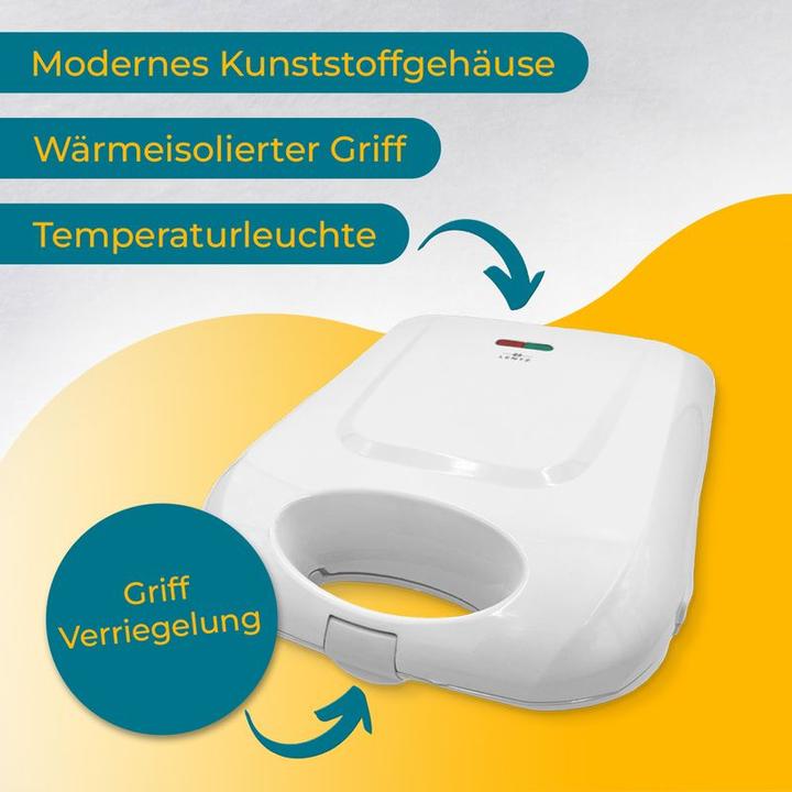 Produktbild Lentz Sandwichtoaster Sandwichmaker Toastgrill Kontaktgrill Paninipresse