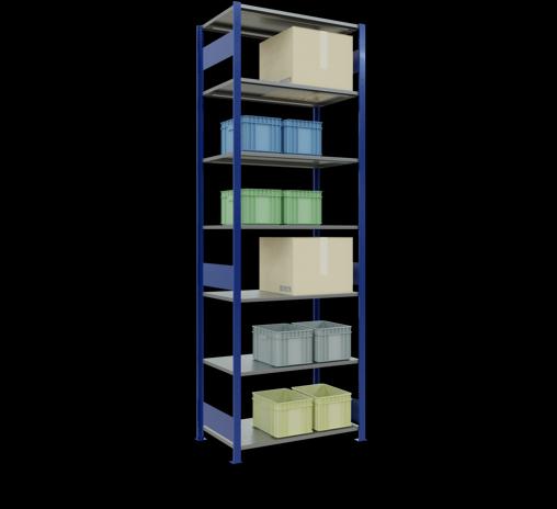Image du produit Schulte Lagertechnik Système d'emboîtement pour rayonnage de base MULTIplus85 avec traverse de longueur