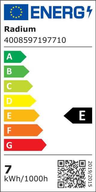 Energy Label Radium LED compact lamp (G24q-2, 7 W, 770 lm, 1 x, E)