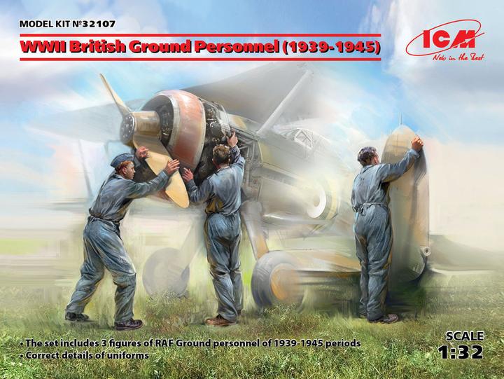 Actual product image ICM WWII British Ground Personnel(1939-1945)(3 figures)