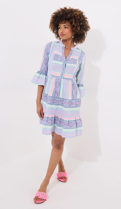 Produktbild Joe Browns Neon Striped Jacquard Flared Sleeve Tunic Mini Dress (6)