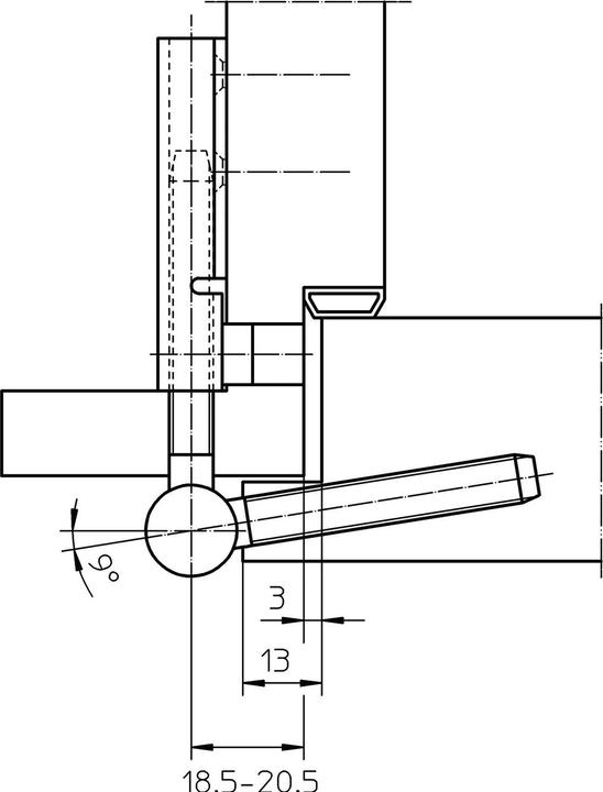 Produktbild Simonswerk Einbohrband steigend V 5450 steigend vernickelt 40 kg DIN links Holztüren