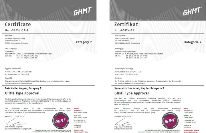 Produktbild Digitus Netzwerkkabel (SFTP, CAT7, 100 m)