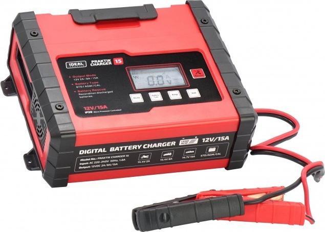 Produktbild Ideal Blei-Säure-Batterieladegerät, Gel-, AGM-, EFB- und MF-Batterien 2/8/15A 12V Volt Stromversorgung (1.60 m)