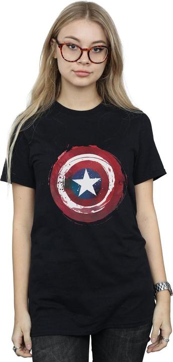 Immagine prodotto Captain America Splatter Shield Maglietta Ampia Donna (L)