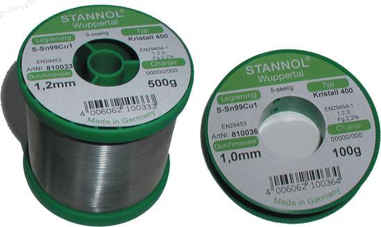Immagine prodotto Stannol Saldatura Flowtin TC, bobina senza piombo Sn99.3Cu0.7 REL0 100 g 1 mm (Kit bobina di saldatura)