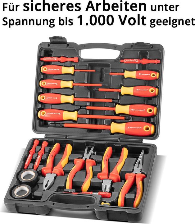Produktbild Stahlwerk Schraubendreher- und Zangenset VSZ-20 ST 20teilig VDE 1000V isoliert