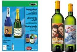 Actual product image Sigel InkJet bottle labels A4
