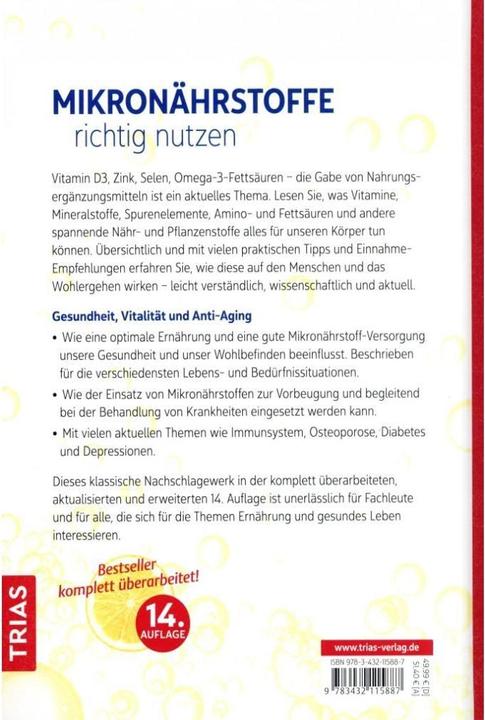 Actual product image Handbuch Nährstoffe (German, Burgerstein Foundation, 2023)