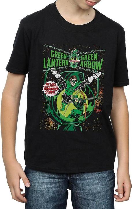 Actual product image Boys Green Lantern & Green Arrow Comic Cover Cotton T-Shirt (116)