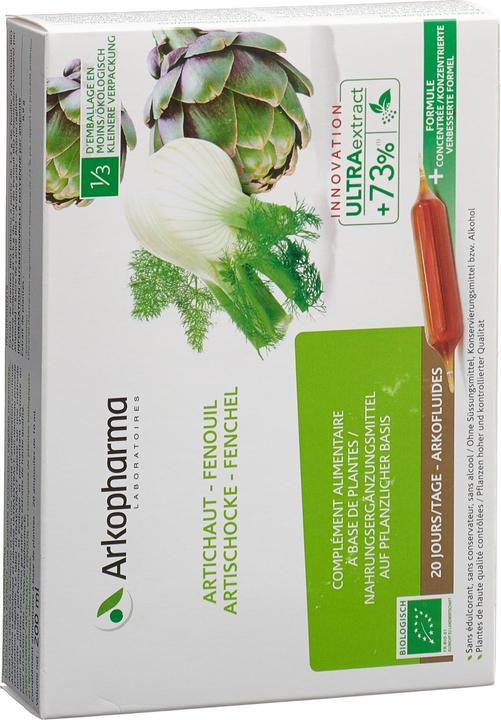 Produktbild Arkopharma Arkofluide Bio Artischocke-Fenchel (40 Stück, Ampulle, 371 g)