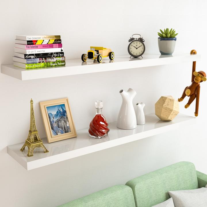 Actual product image Casaria 2x Floating Shelves (50 x 23 x 3.8 cm)