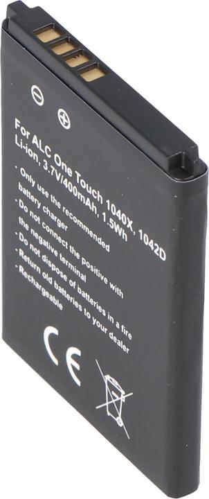 Actual product image Alcatel Battery CAB0400000C1, One Touch 1040X, One Touch 1042D, OT 1040X, OT 1042D