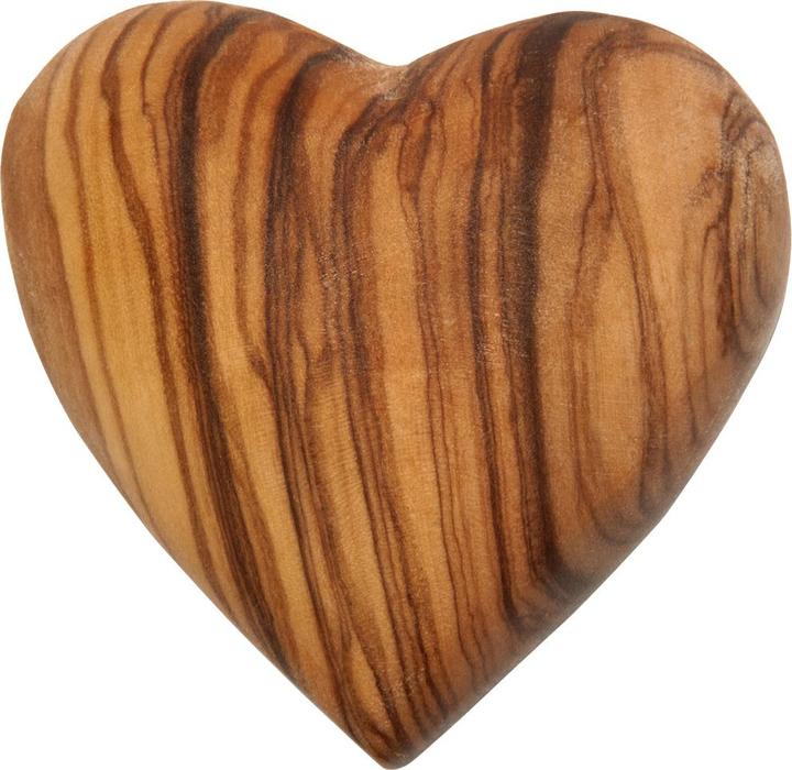 Natura Punto Handschmeichler in Herzform aus Olivenholz, 5 x 5 cm, Handarbeit (5 x 5 cm)