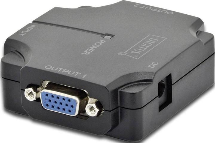 Produktbild Digitus VGA Splitter 2-Port 350MHz int.Leistungsverstaerker bis 75m max Aufloesung 2048x1536 bei 60Hz