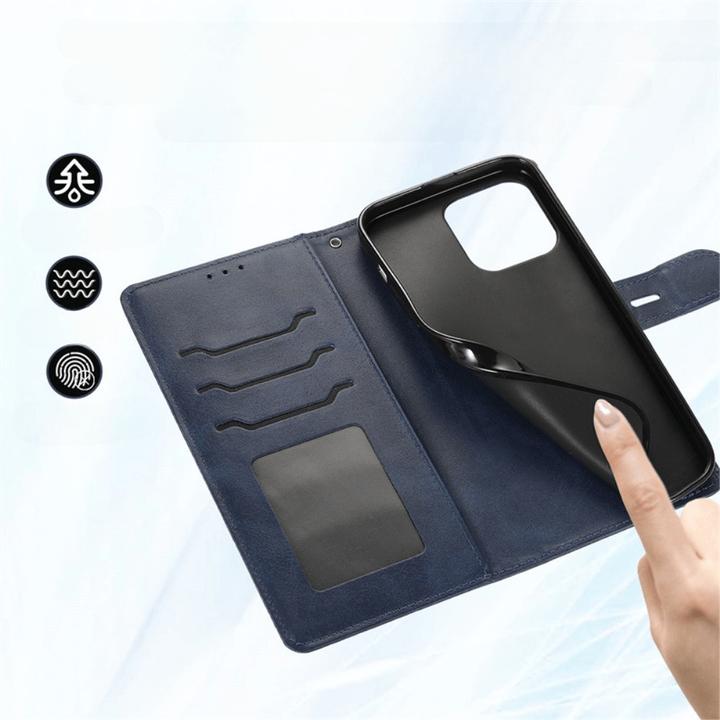 Produktbild Cover-Discount iPhone 15 Pro Max - Premium Handyhülle Etui dunkelblau (Apple iPhone 15 Pro Max)