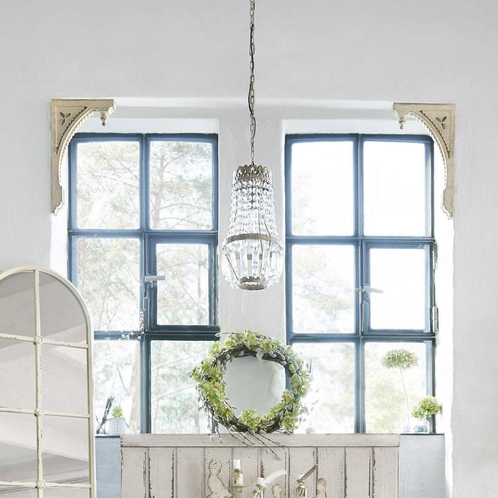 Image du produit Loberon Ornement mural set de 2 Bizue gris antique (23 x 4 x 40 cm)