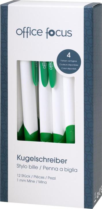 Immagine prodotto Office focus Kugelschreiber Focus 1 mm Mine, Grün, 12 (Verde, 12 x)