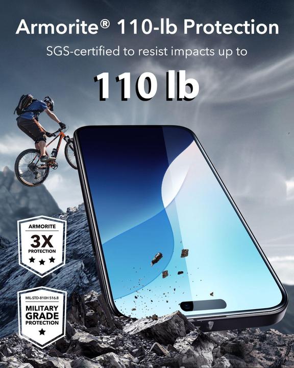 Produktbild ESR Armorite Displayschutz (1 Stück, Apple iPhone 16 Plus)