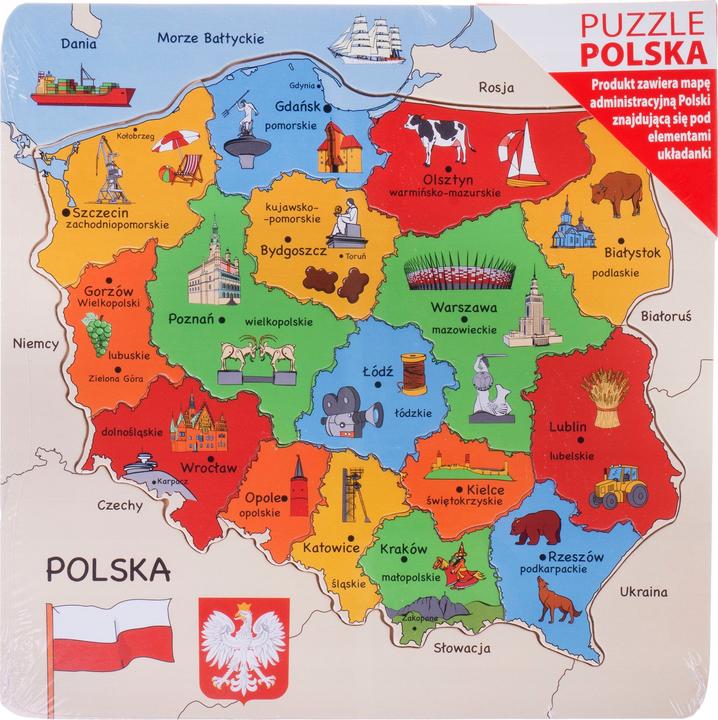 Daff Karte von Polen-Puzzle