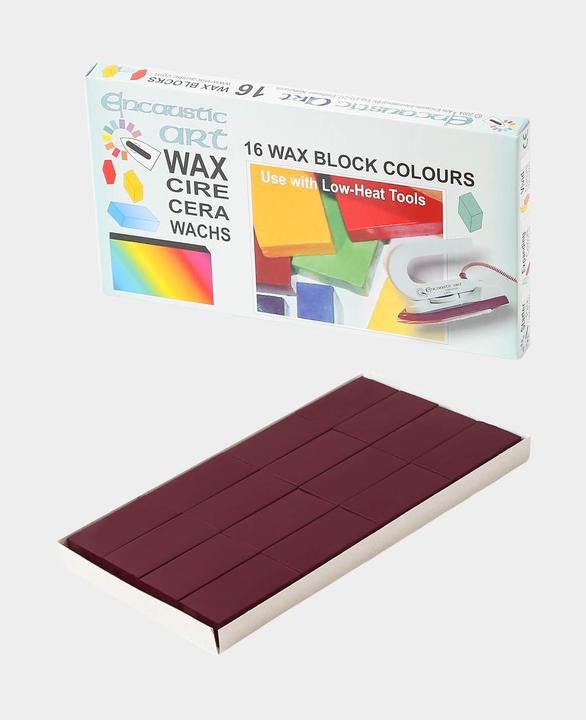 Actual product image Hobbyring Encaustic wax blocks set of 16, red-violet