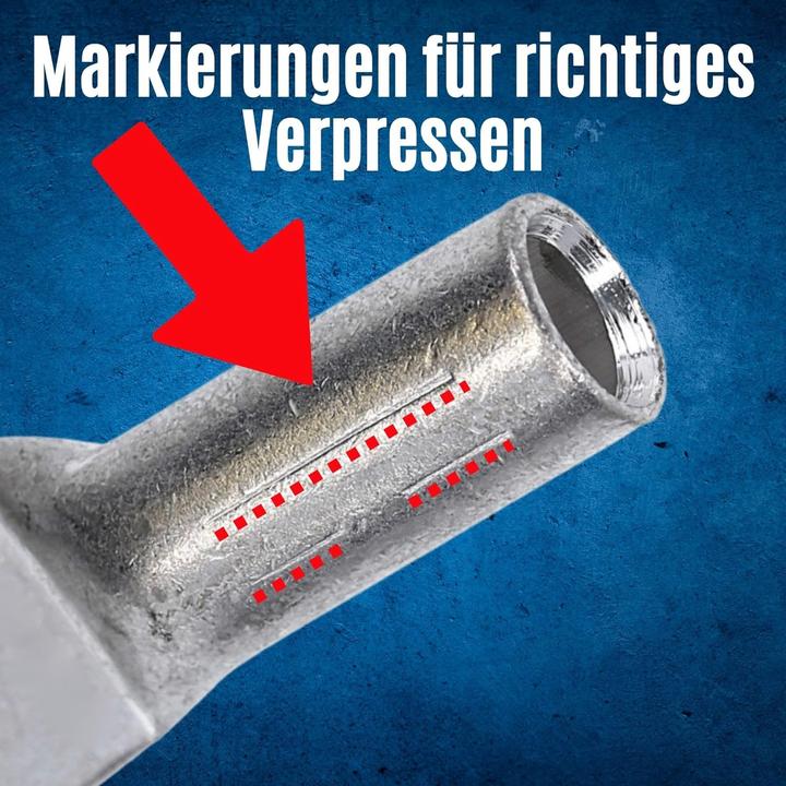 Actual product image Kalitec 10 pieces DR50-6 compression cable lug 50mm² M6 I Connector to DIN 46235 I Made in Germany