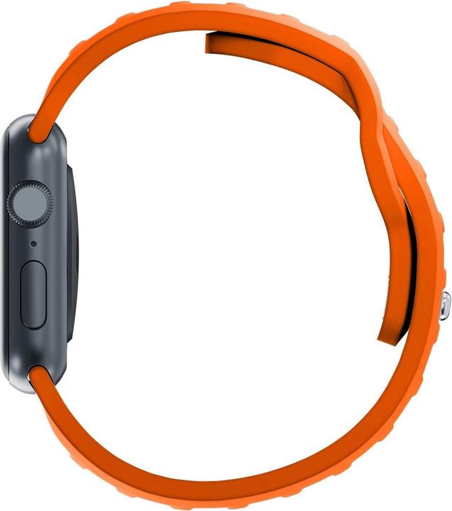 Actual product image 3MK Silicone Watch Strap pomarańczowy/ orange dla Apple Watch 42/44/45/49mm (Silicone, Stainless steel)