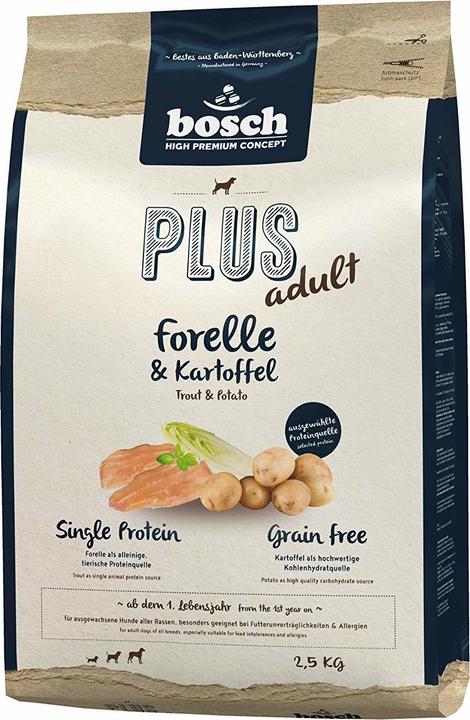 Produktbild Bosch Petfood Dog Adult HPC Plus TROUT with trout (grain-free, single protein) 2,5kg (Adult, 1 Stk., 2500 g)