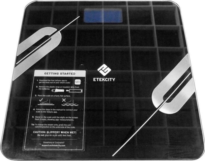 Actual product image Etekcity Bluetooth Body Fat Scale Smart Digital Scale- Black (180 kg)
