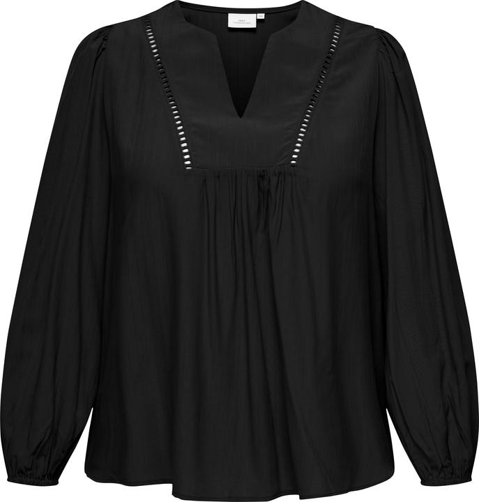 Produktbild Only Normal geschnitten V-Ausschnitt Elastische Bündchen Puffärmel Top Top (44)