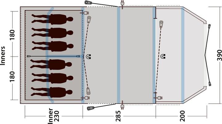 Produktbild Outwell Wood Lake 6ATC (Tunnelzelt, 49.40 kg, 6 Personen)
