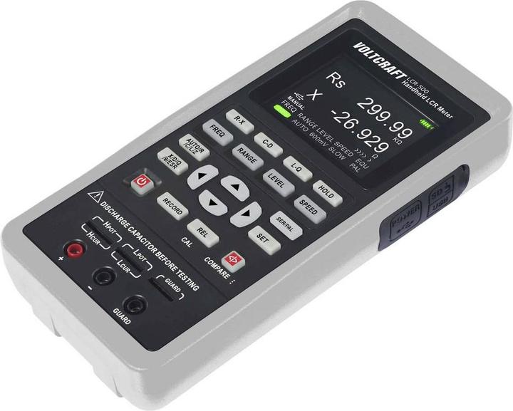 Produktbild Voltcraft LCR-500 LCR Messbrücke digital Datenlogger CAT I Anzeige (Counts): 40 (CAT I)
