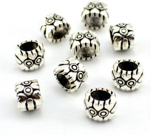 Produktbild Hermex Herzkranz Bead Perle - Silbrig (Zink-Legierung)