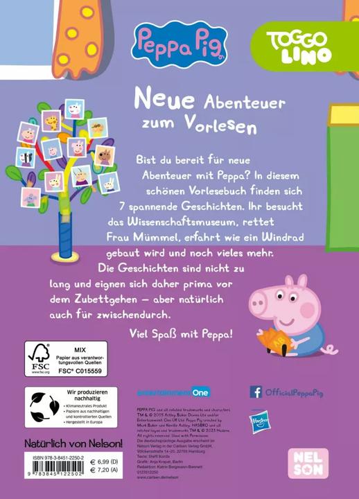 Immagine prodotto Peppa Pig - Neue Abenteuer zum Vorlesen (Tedesco, Steffi, Korda, 2023)