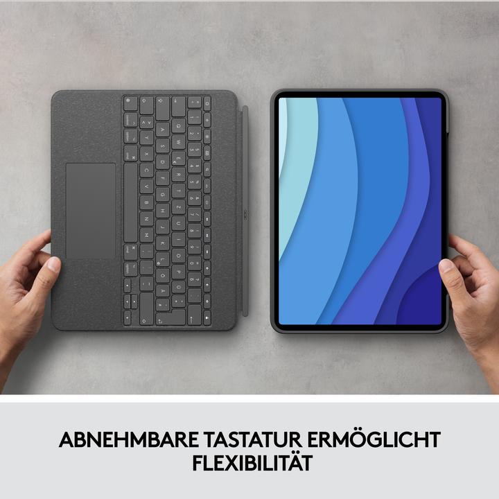 Produktbild Logitech Combo Touch (US, iPad Pro 12.9 2021 (5. Gen), iPad Pro 12.9 2022 (6. Gen))