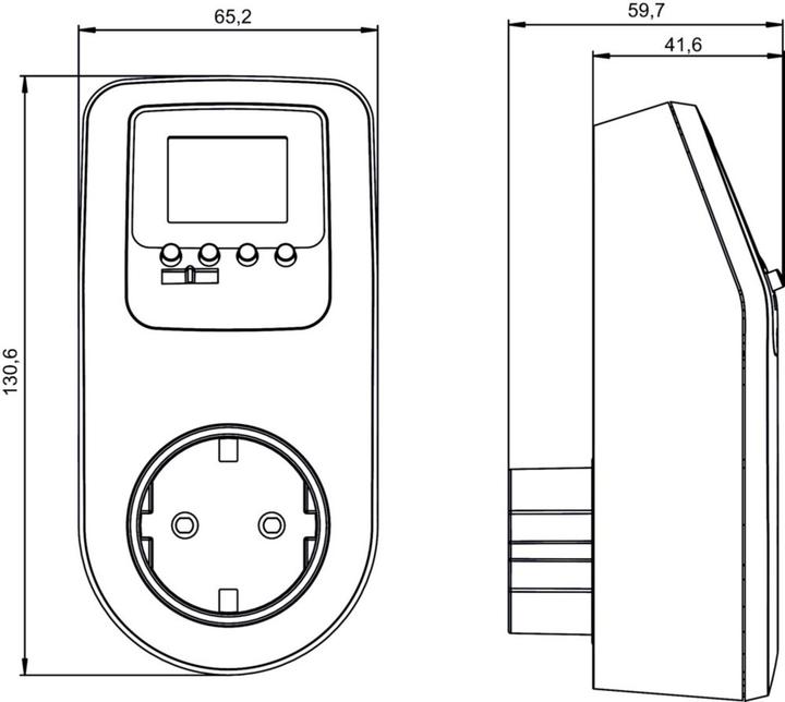 Actual product image Theben Digital socket timer theben-eltimo 020 (CEE 7/3)
