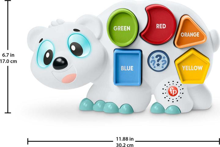 Actual product image Fisher-Price BlinkiLinkis shapes polar bear, toddler toy, german edition (German)