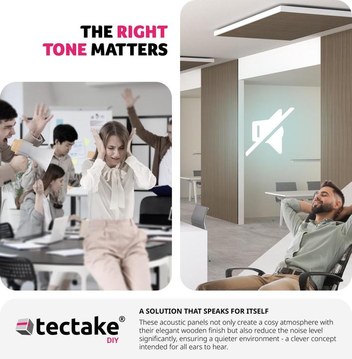 Produktbild tectake 2er Set Akustikpaneele Sonic Wall (2 Stk.)